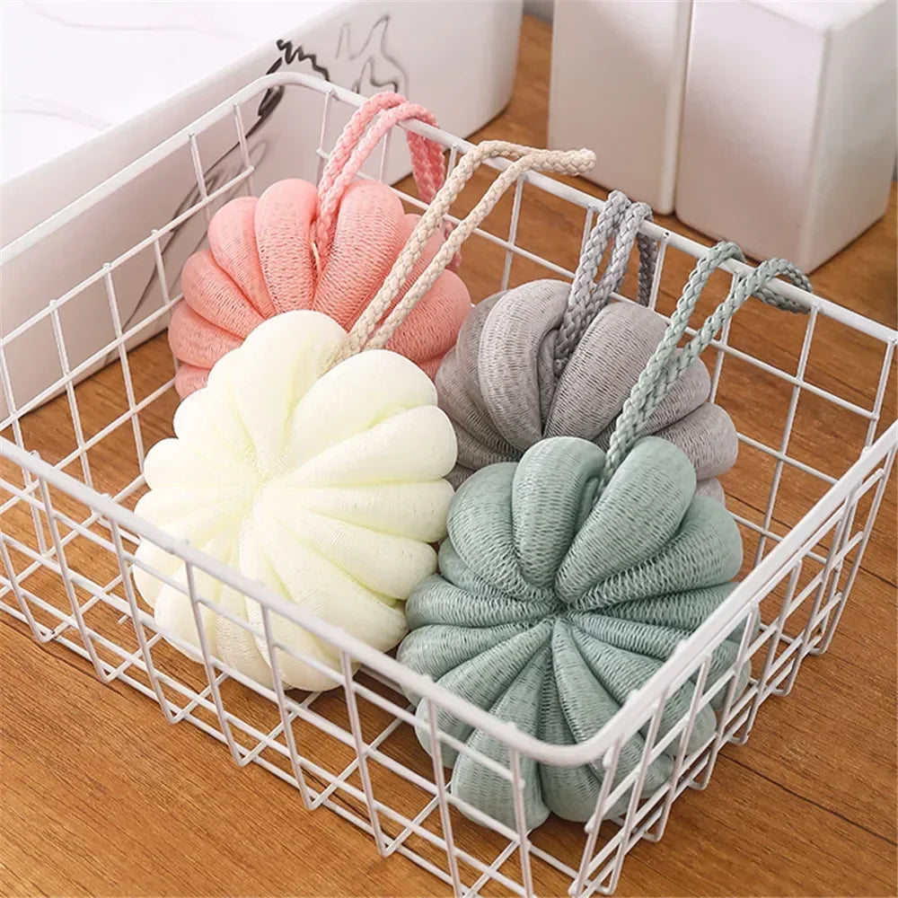 Bola De Burbujas Para Baño, Exfoliante, Malla De Ducha Suave, Esponja Espumosa, Limpiador De Piel Corporal, Herramientas De Limpieza, Accesorios De Baño