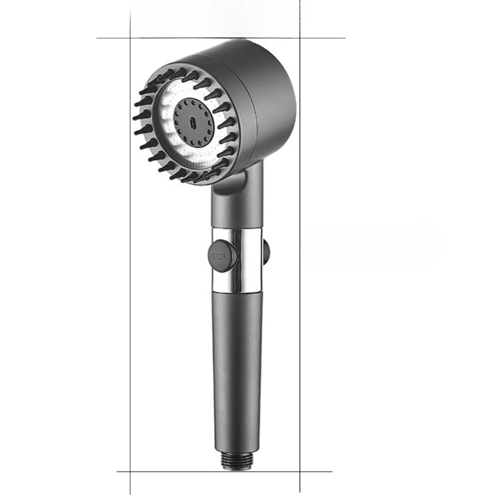 Shower Showerhead High Pressure Shower Head One Button Water Stop Water Water Saving Adjustable 4 Mode Water Massage Shower Head