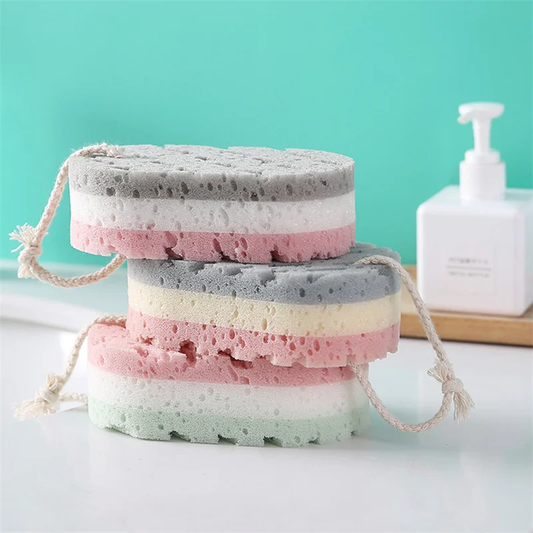 Bola de Baño Esponja Exfoliante – Masaje Corporal y Limpieza Profunda